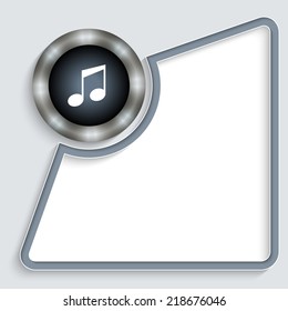 abstract frame for any text with music symbol