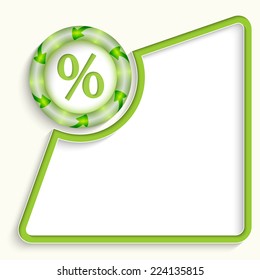 abstract frame for any text with percent symbol