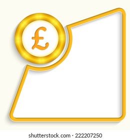 abstract frame for any text with pound sterling