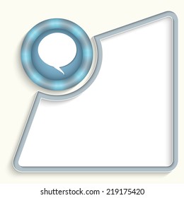 abstract frame for any text with speech bubble