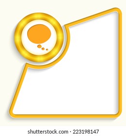 abstract frame for any text with speech bubble
