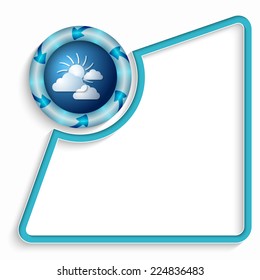 abstract frame for any text with sun and clouds