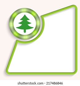 abstract frame for any text with tree symbol