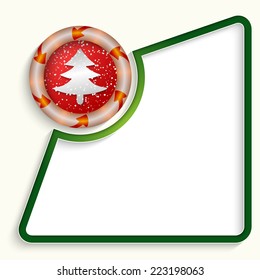 abstract frame for any text with xmas tree