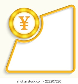 abstract frame for any text with yen symbol