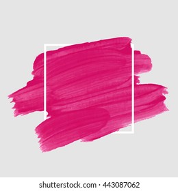 Abstract frame background brush paint texture.Vector. 