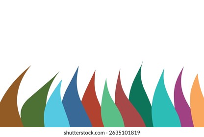 Abstract frame background with colorful flat shape design 