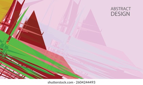 abstract frame background colorful random shape with copy space