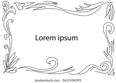 Abstrakter Rahmen Hintergrund florale Kontur.eps