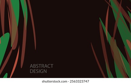 abstract frame background floral shape green and red in dark background