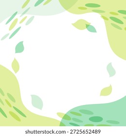 Fondo de marco Abstractas con Formas y hojas fluidas, Ilustración vectorial