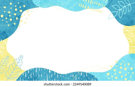 Abstract frame background with geometric pattern. (summer color)