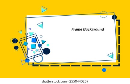 abstract frame background. geometric shape frame. border. abstract background. frame for card, letter, charter, invitation, cover, decoration, paper, poem, quote, design, certificate. vector