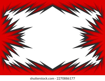 Abstract frame background with gradient spikes pattern and with some copy space area