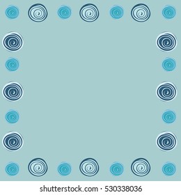 Abstract frame background pattern. Vector illustration circles.