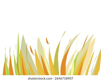 abstract frame background with silhouette of grass.eps