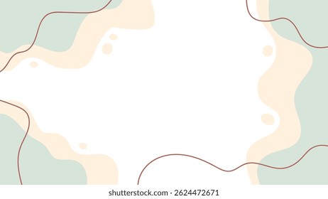 Abstract frame background with soft color geometric shapes, dots, and lines for presentation