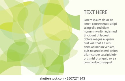 abstract frame background template. fresh liquid shape green color combination 