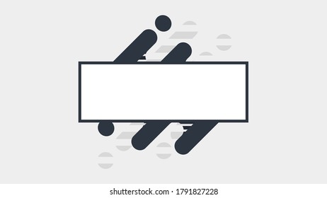 Abstract frame banner graphic design.