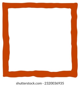 Abstract frame banner. Hand drawn square on white background. Boho border tiles can be used as a pattern. Torn edge texture rectangles. Vector illustration for prints, decoration, interior posters