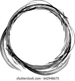 Abstract frame of black chaotic dotted lines. Element for design. Vector illustration.
