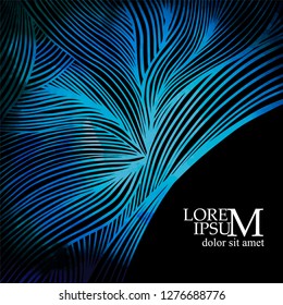 Abstract frame of blue lines. Background for text. Vector