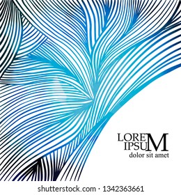 Abstract frame of blue lines. Background for text. Vector