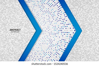 Abstract frame blue technology light on white background. Motion concept vector design template for use element modern cover, banner, advertising, presentation, corporate