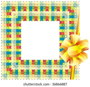 Abstract frame with bow. place for text