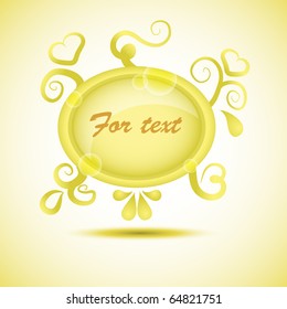 Abstract frame (bubble speech with floral elements)