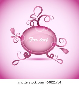 Abstract frame (bubble speech with floral elements)