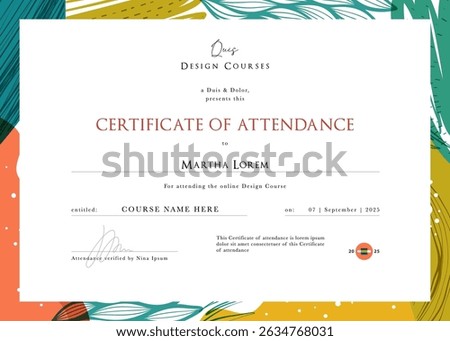Abstract frame and certificate template. For poster, business card, invitation, flyer, banner, brochure, email header, post in social networks, advertising, events and page cover, background.