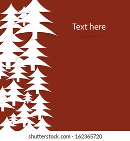 abstract frame with christmas trees. vector background eps 10