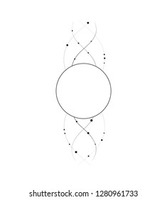 abstract frame circle. Isolated design element for gift card or invitation