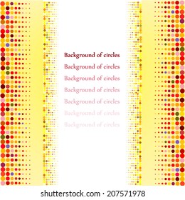 abstract frame of colored circles. Vector