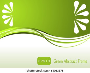 Abstract frame, colored green. Fully vector. Enjoy!