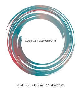 Abstract frame colorful circle style pattern background. enso frame for decoration japanese style. vector illustration eps10. CYMK mode. 