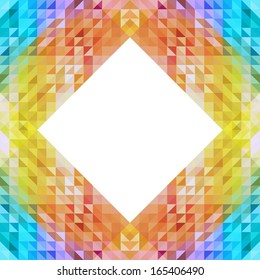 abstract frame with colorful triangles