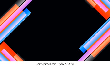 FONDO OSCURO DEL MARCO Abstractas CON FORMAS GEOMÉTRICAS GRADIENTE COLORIDO NARANJA PÚRPURA AZUL DISEÑO PLANTILLA DE VECTOR BUENO PARA EL SITIO WEB MODERNO, FONDO DE PANTALLA, DISEÑO DE LA CUBIERTA 