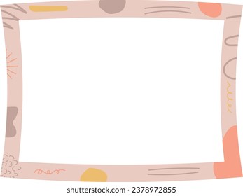 Marco abstracto con manchas decorativas
