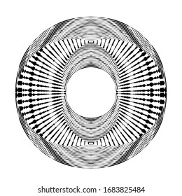 Abstract frame. Decorative vector shape with ornamental details