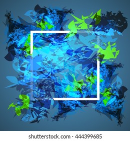 Abstract frame design. Concept cover for electronic music graphic. Vector illustration.