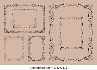 Abstract frame. Design elements. Vector illustration