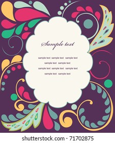 abstract frame design for greeting card. vector illustration
