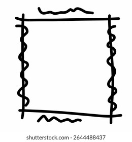 Abstract Frame with Doodle Lines