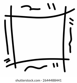 Abstract Frame with Doodle Lines