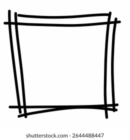 Abstract Frame with Doodle Lines