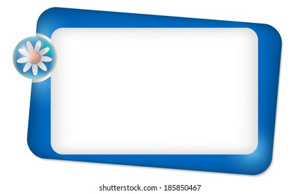 abstract frame for entering text with flower