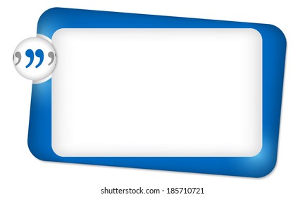 abstract frame for entering text with quotation mark