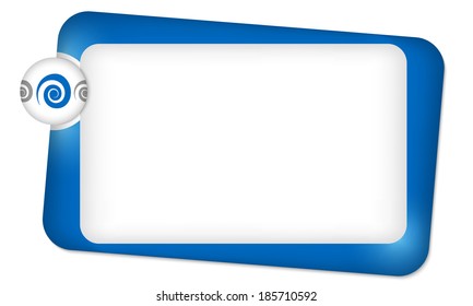 abstract frame for entering text with spiral